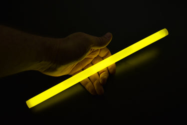 12 inch 15mm Yellow Premium Glow Sticks- 10 Per Package
